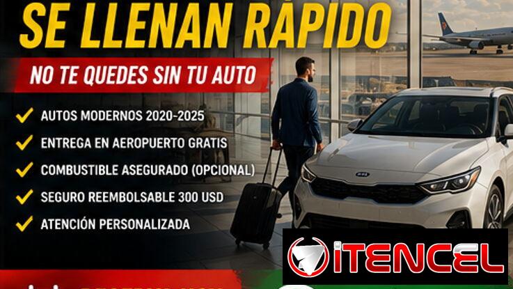 S1.Disponibilidades diarias de renta de autos modernos sin chofer hasta Varadero + PLUS DE GASOLINA EN EL PRECIO