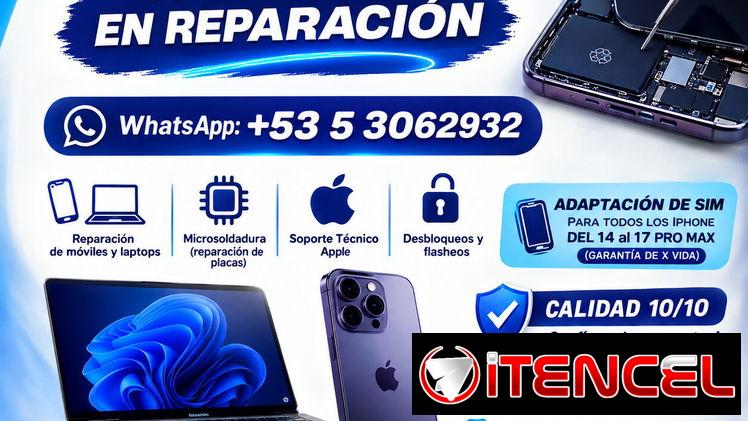 Taller de celulares y laptops - Reparación rápida, garantía segura (Kinetica)