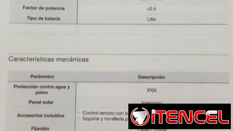 Lámpara fotovoltáica con panel solar para exterior 400W
