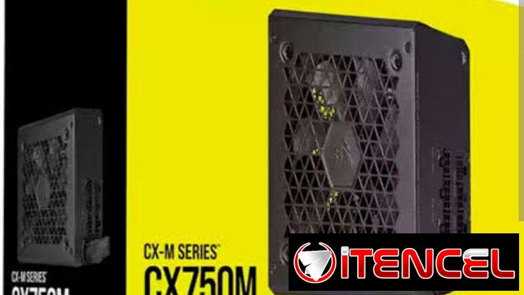 Fuente CORSAIR CX750M certificada 80+ Bronze semi modular de 750W — foto 1