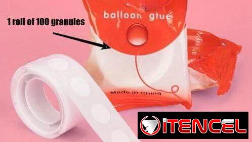 Adhesivo doble contacto para globos