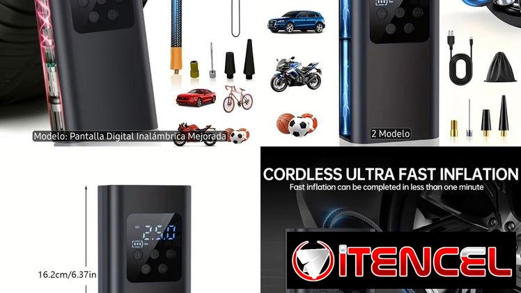 INFLADOR DE NEUMÁTICOS PORTÁTIL RECARGABLE