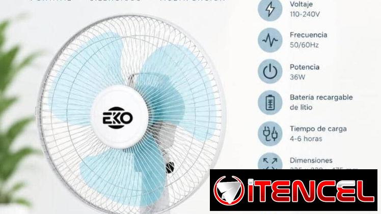 DISPONIBLE...Ventilador recargable 12" EKO