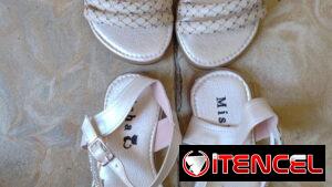Sandalias de niña color crema #27 en 6500$