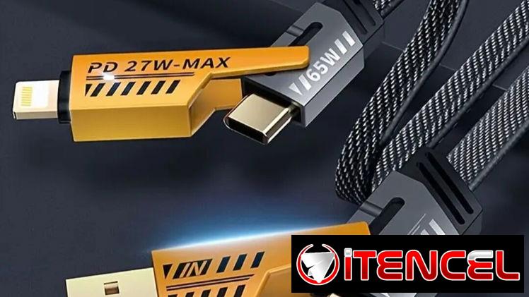 Cable 4 en 1/ iPhone iPad Android micro USB USB tipo C — foto 2