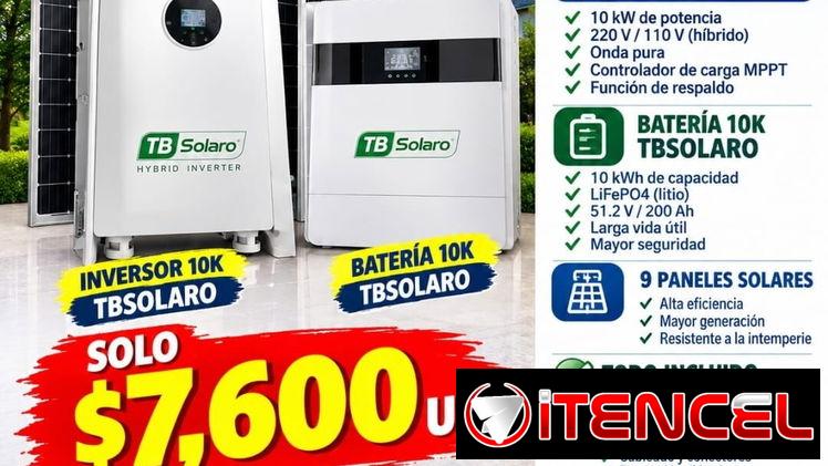 Kit de inversores, baterías y paneles, con accesorios e instalación incluida para más detalle llamar o  escribir a Whats — foto 1