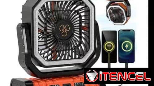 ​💨 VENTILADOR RECARGABLE FX13 (20,000 mAh) 💨   ​¡Hasta 60 HORAS de aire continuo con una sola carga! 🔋✨   ​