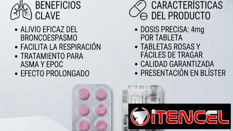 SALBUTAMOL EN TABLETAS 10t,4MG(VENCE 7/28)