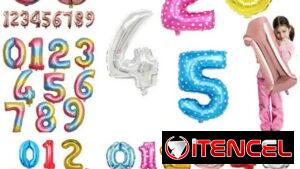 Globos de numeros tamaño 32