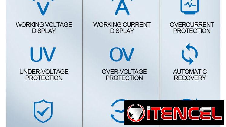 Braker y protector de alto y bajo voltage con relé y ajustable 63A 120V y 240v