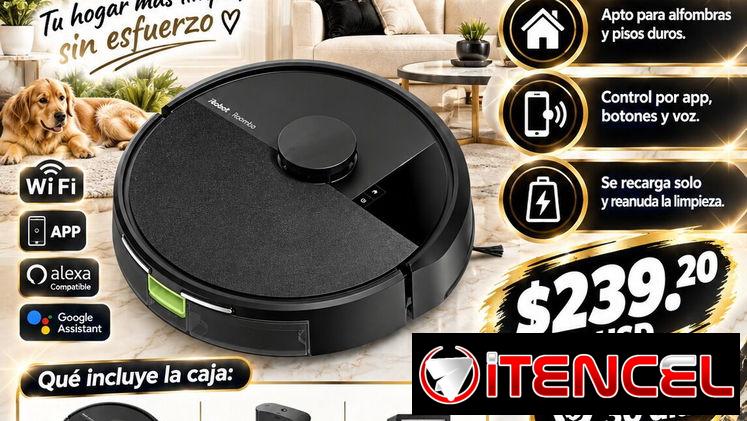 Robot aspirador iRobot Roomba 105 Vac con navegación LiDAR y limpieza multisuperficie, Factura y Garantía