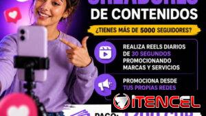 Buscamos Creadores de Contenidos (Pago diario)