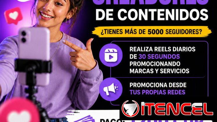 Buscamos Creadores de Contenidos (Pago diario)