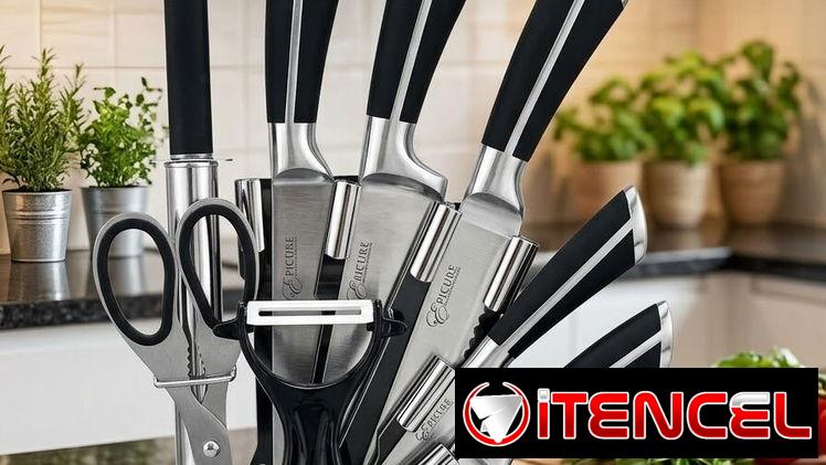 🚫AGOTADOS🚫 Juegos de cuchillo de 5 pzas con base giratoria