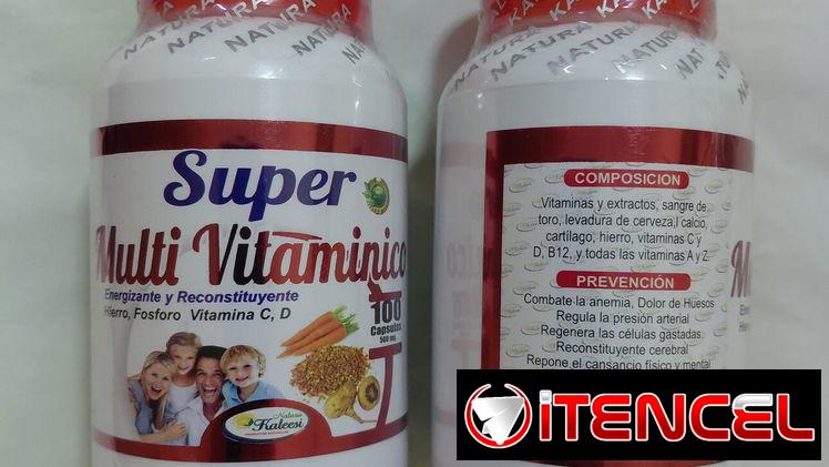 SÚPER MULTIVITAMINICO 100capsulas de 500mg