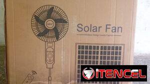 Ventilador Recargable de pedestal 16'/ Ventilador recargable con panel Solar/ Solar Fan/