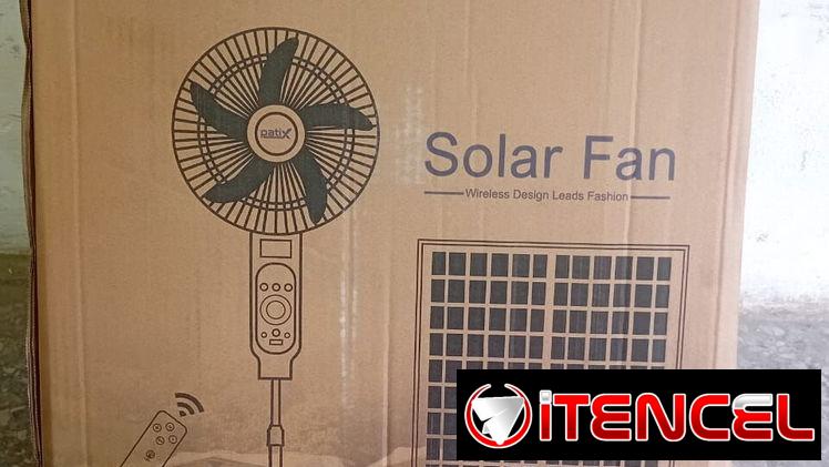 Ventilador Recargable de pedestal 16’/ Ventilador recargable con panel Solar/ Solar Fan/