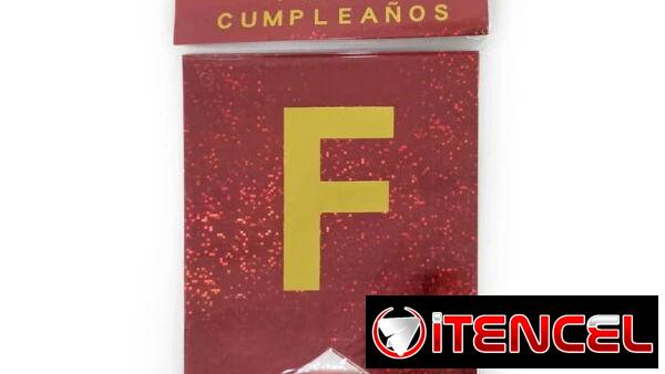 Banderin Feliz Cumpleaños Rojo con Brillo(TC)
