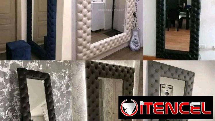 ♧♡ ESPEJOS CON SU MARCO TAPIZADO. IDEALES PARA DECORAR SU HOGAR, O NEGOCIO. — foto 2