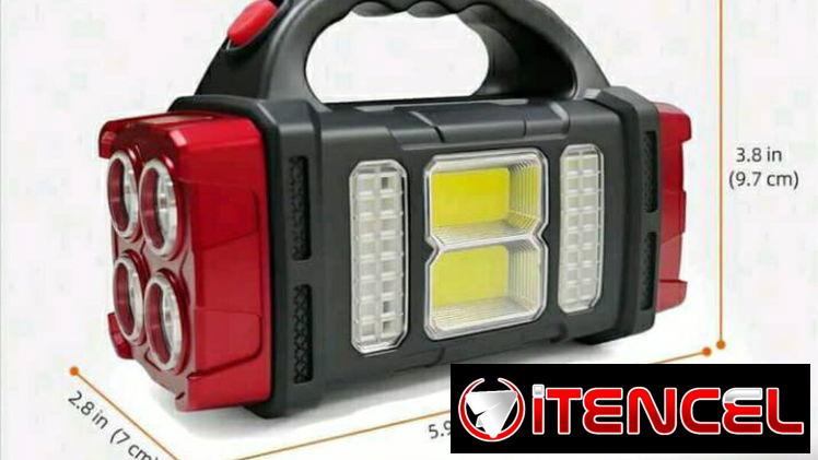 Lámpara recargable LED con panel solar