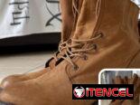 Botines de piel con cordones