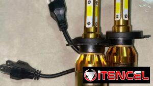 Par de Bombillos LED Automotrices S6 H4 (Dorado/Gold) 8 USD