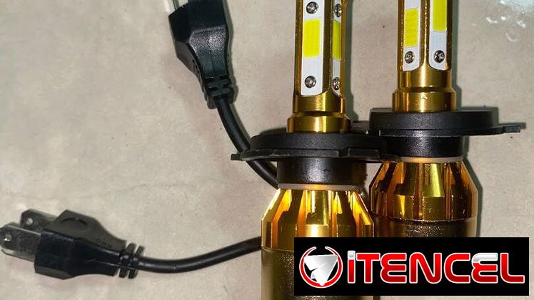 Par de Bombillos LED Automotrices S6 H4 (Dorado/Gold) 8 USD