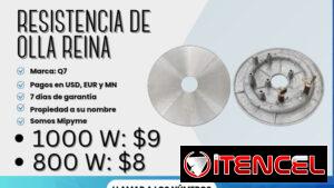 ⚡ RESISTENCIA DE OLLA 800 W — $8.00 USD ⚡ RESISTENCIA DE OLLA 1000 W — $9.00 USD
