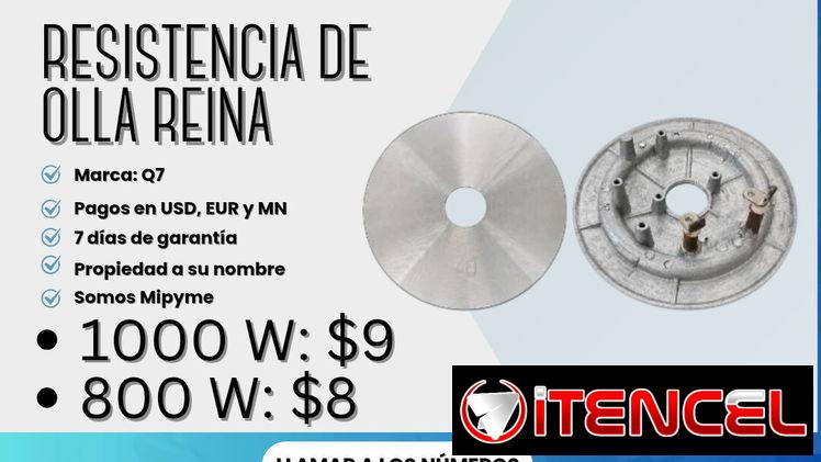 ⚡ RESISTENCIA DE OLLA 800 W — $8.00 USD ⚡ RESISTENCIA DE OLLA 1000 W — $9.00 USD