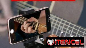 Atril para poner el móvil en la guitarra y otro instrumento