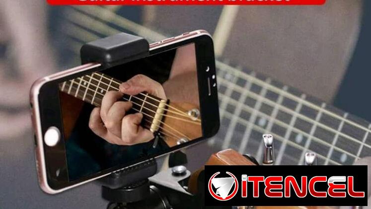 Atril para poner el móvil en la guitarra y otro instrumento