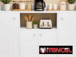 📢 Muebles modernos de madera (estante) para decorar cocina – comedor 🤍🤎 Importados.