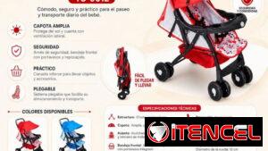 COCHE DE BEBÉ TC-0012. Cochecito