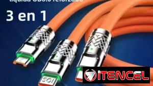 Cable 3 en 1 carga rápida y datos/ cable USB a IOS, ANDROID y micro USB