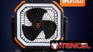 Q€ VENTILADOR RECARGABLE PORTÁTIL F22 CON LUZ LED 40000mAh