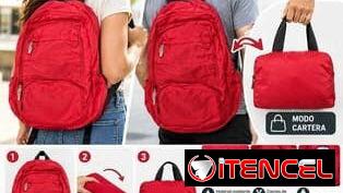 Mochila plegable – 17 USD  Mochila ligera y práctica para el uso diario, viajes o llevar compras y artículos personales.