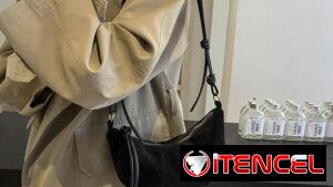 Bolso estilo retro en forma de croissant