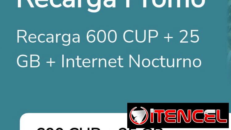Recarga internacional  25gb