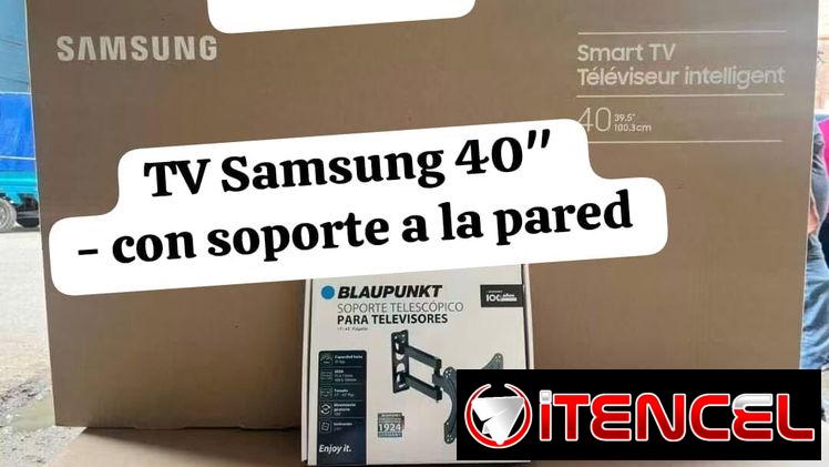 TV Samsung 40″, con soporte para la pared