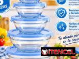 Set de posuelo de cristal con tapa 5 piezas