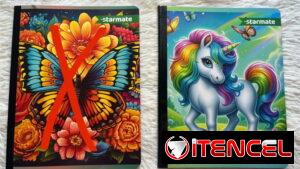 Libretas rayadas y cocidas  Medidas: 190 x 240 cm 100 hojas  200 páginas 2000 cup