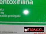 Pentoxifilina 400mg, caja con 30 tabletas vence Septiembre 2027