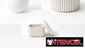 Piezas decorativas cemento / Velas de cera