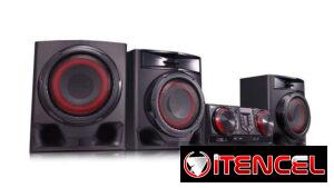Equipo de musica LG CJ45 de 3 bocinas con subwofer 720 W RMS