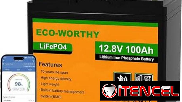 Batería con Bluetooth 12v 100a Ecoworthy LiFePO4