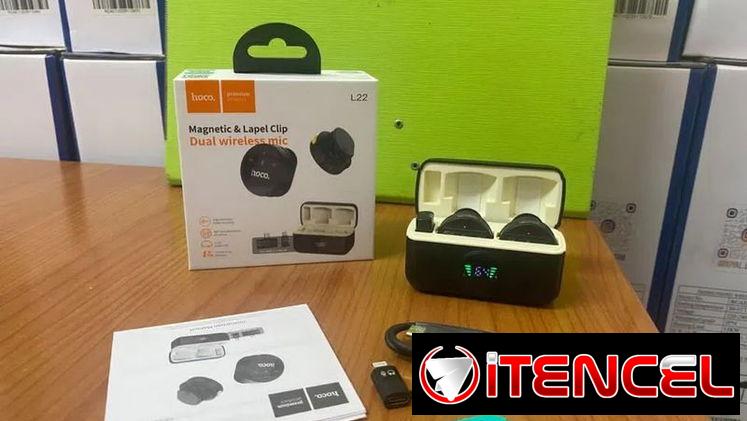 Micrófono Inalámbrico L22 Bright 2 en 1 con Estuche (Type-C / Lightning) VT#