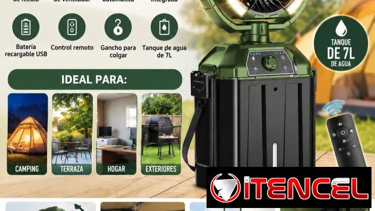 VENTILADOR RECARGABLE PORTÁTIL