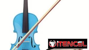 Violín acústico 4/4 celeste – Con arco y estuche