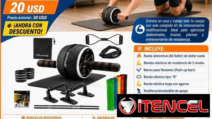 KIT DE ENTRENAMIENTO ABDOMINAL MULTIFUNCIONAL 💪🔥