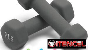 Juego de 2 mancuernas con revestimiento de neopreno, comunicar via wassat solamente